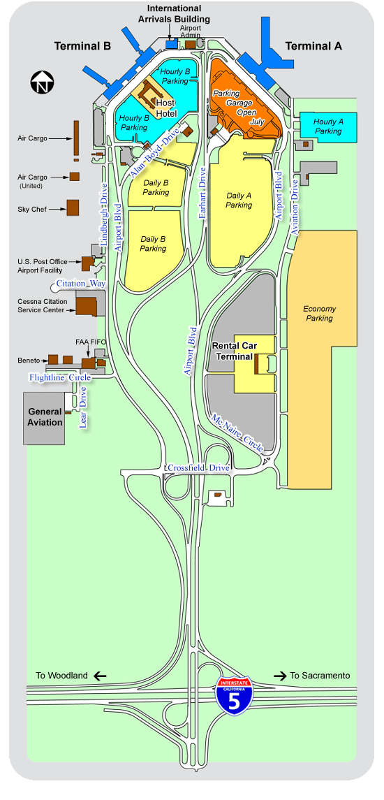SMF Airport Layout 